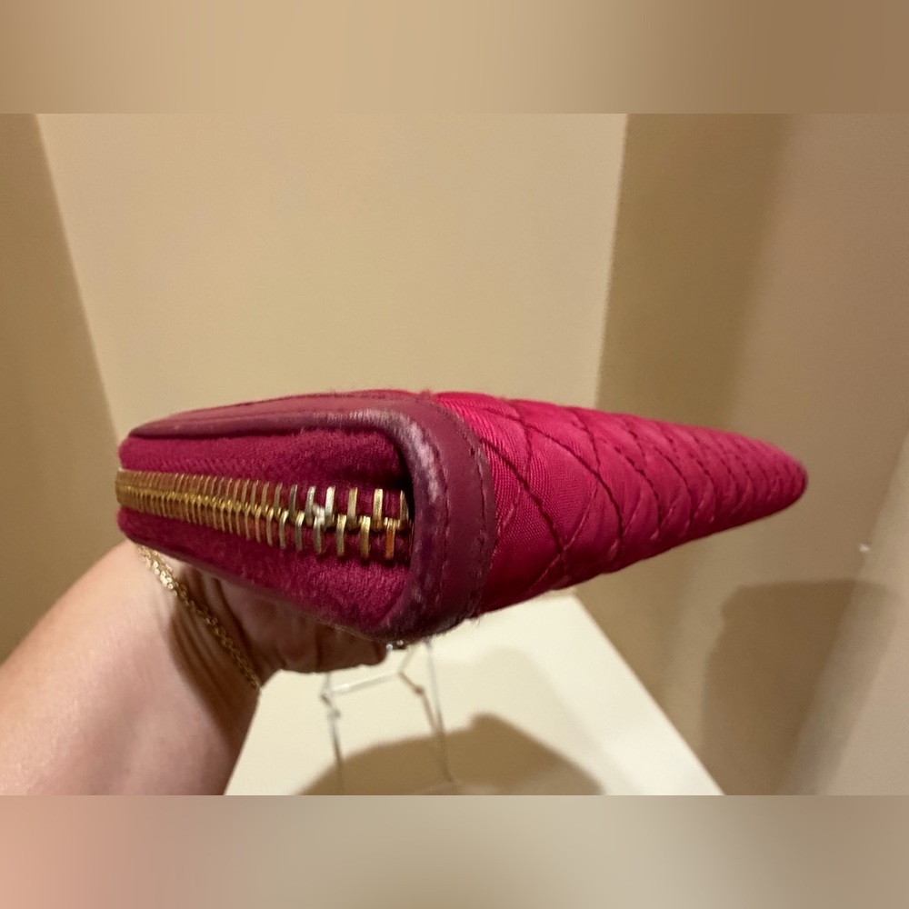 Prada Quilted Raspberry 3/4 Soft Calf Wallet - Picture 5 of 15